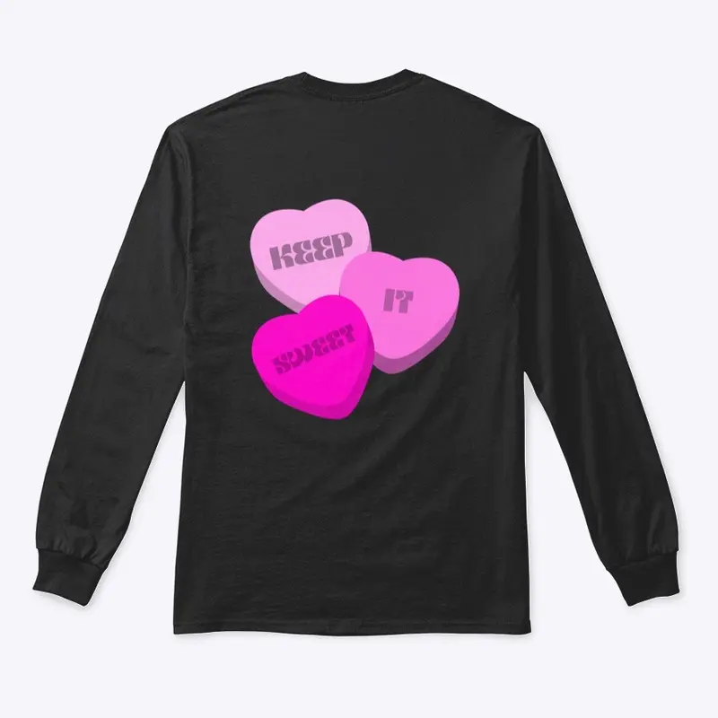 "keep it sweet" candy heart long sleeve